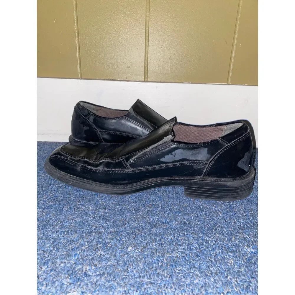 Jarman men 11 slip on leather dress shoes black